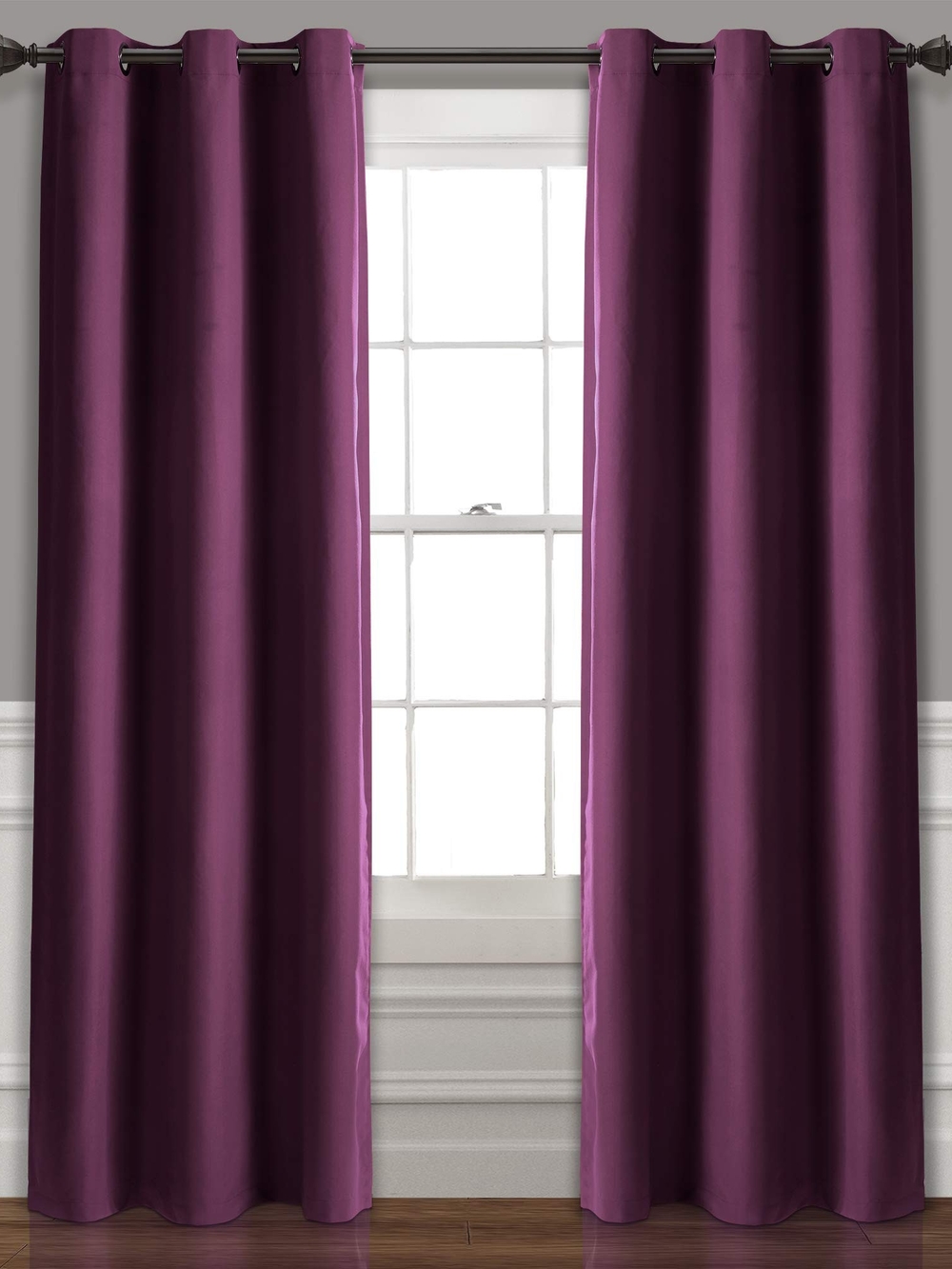 Plum Blackout Grommet Curtain Panels - Everly Collection